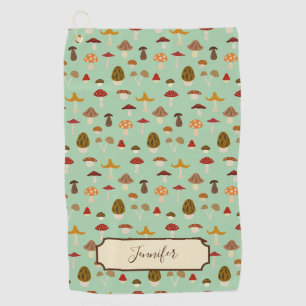 Autumn Mushrooms Golf Towel
