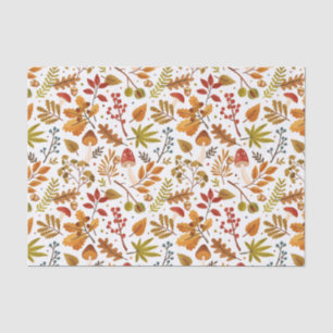 Autumn Mushrooms, Leaves and Berries  Tissue Paper