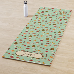 Autumn Mushrooms Yoga Mat