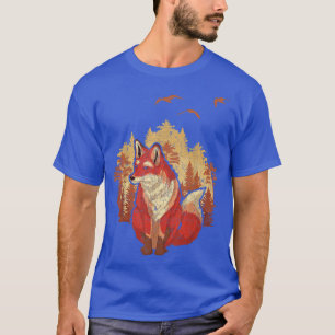 Autumn Nature Landscape Forest Animal Lover Trees  T-Shirt