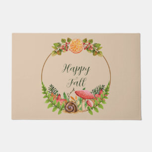 Autumn nature with customizable text  doormat
