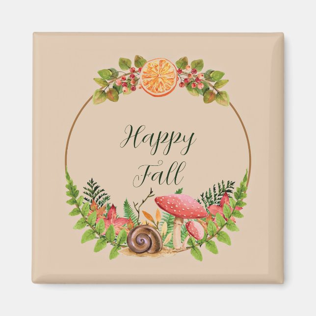 Autumn nature with customizable text  magnet (Front)