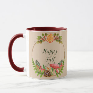 Autumn nature with customizable text mug