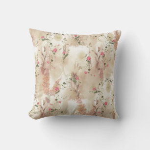 Autumn Neutral-toned Elegant Botanical theme Throw Pillow