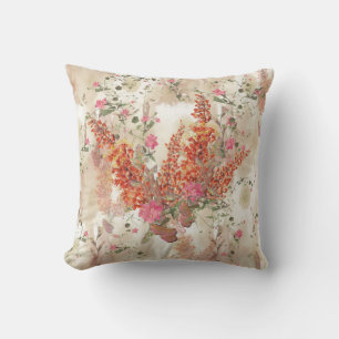 Autumn Neutral-toned Elegant Botanical theme Throw Pillow