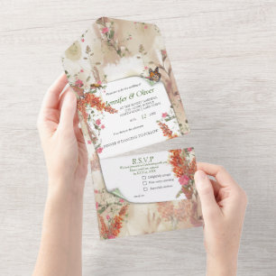 Autumn Neutral-toned Elegant theme All In One Invitation