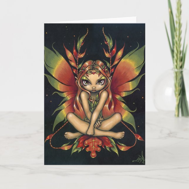 "Autumn Night Fairy" Greeting Card (Front)