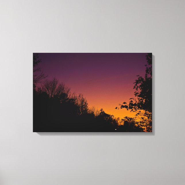 Autumn Night Sky On Canvas by RoseWrites Print (Front)