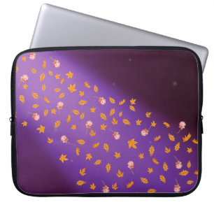 Autumn Night Sky & Roses  Laptop Sleeve