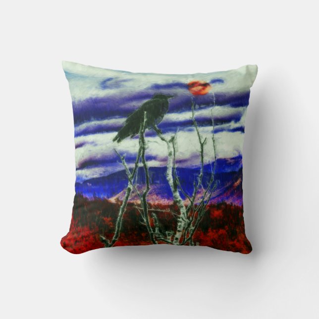 Autumn Night Throw Pillow (Front)
