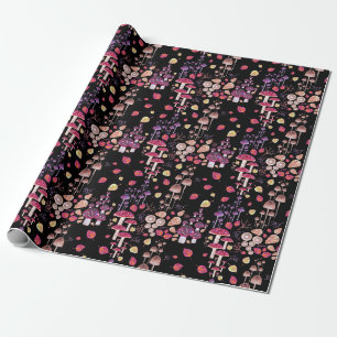 Autumn Night Watercolor Pattern Wrapping Paper