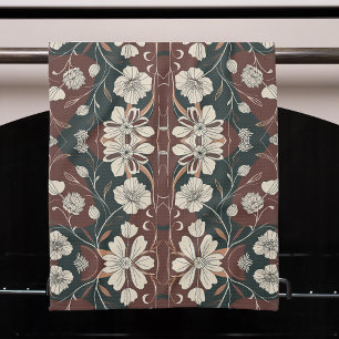 Autumn Noir Blossoms Kitchen Towel