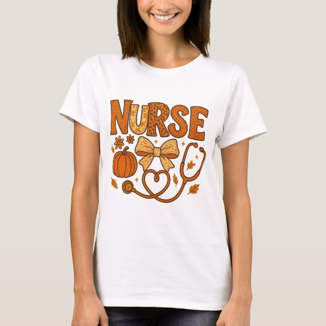 Autumn Nursing｜Pumpkins Fall nursing｜Fall nurse pn T-Shirt (Front)