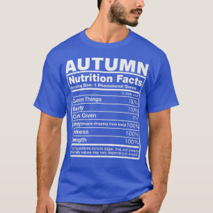 Autumn Nutrition FactsAutumn Name Birthday  T-Shirt