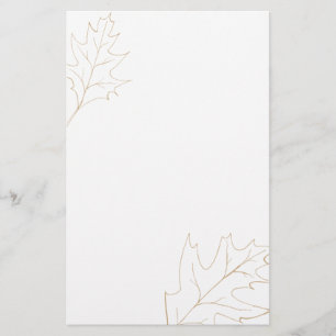 Autumn Oak Leaf Stationery