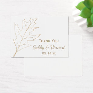 Autumn Oak Leaf Wedding Favour Tags