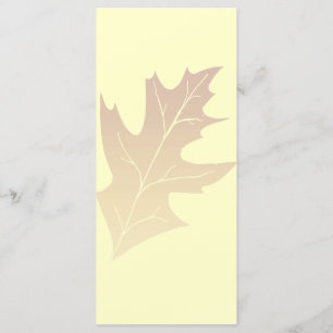 Autumn Oak Leaf Wedding Program