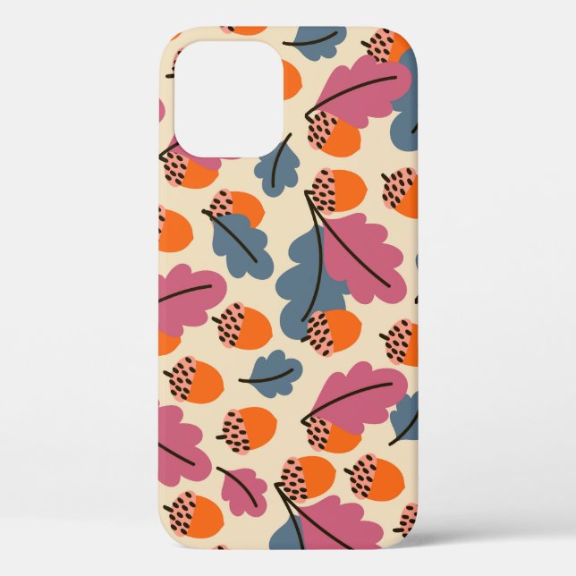 Autumn Oak: Leaves and Acorns Pattern Case-Mate iPhone Case (Back)