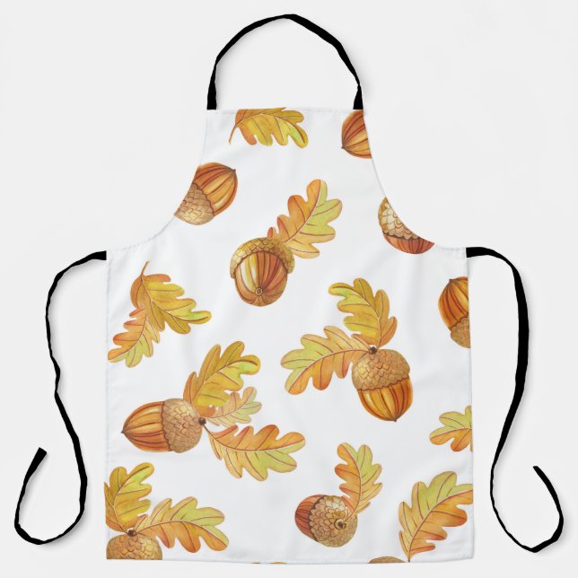 Autumn oak leaves: colourful pattern. apron (Front)