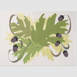 Autumn Oak Leaves Decoupage Tissue Paper