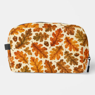 Autumn Oak Leaves Pattern Cozy Nature Aesthetic Dopp Kit