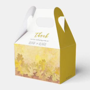 Autumn Oak Leaves Wedding Favor Box