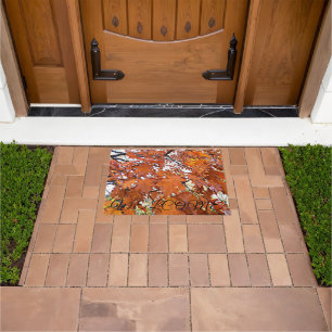 Autumn Oak Leaves Welcome Doormat