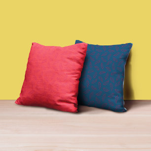 Autumn Oak - Persimmon/Berry Throw Pillow