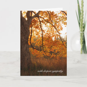 autumn oak sympathy card