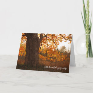 Autumn Oak Tree Sympathy Card