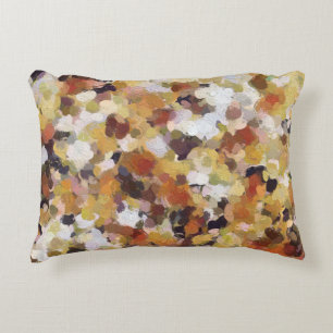 Autumn Oil Abstract Accent Pillow