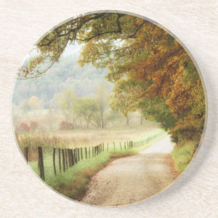 Autumn on a Country Road Coaster