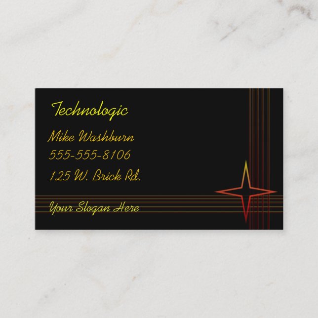 Autumn on Black Biz Cards (Front)