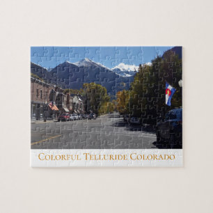 Autumn on Main in Colourful Telluride Colorado Jigsaw Puzzle