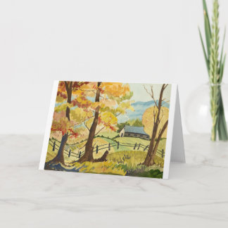 Autumn on the Farm Card
