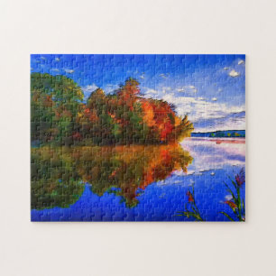 Autumn on The Lake Custom Jigsaw Puzzle