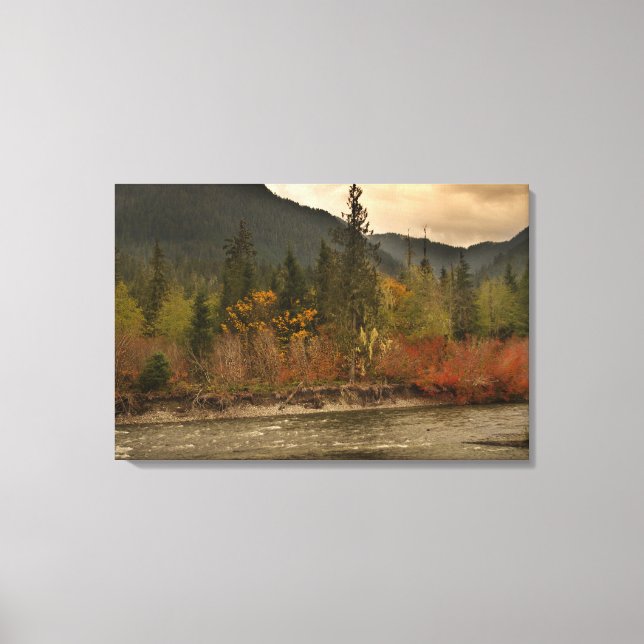 Autumn on the river canvas print (Front)