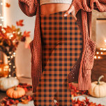 Autumn Orange and Black Gingham Plaid Leggings<br><div class="desc">These autumn leggings feature a striking orange and black gingham plaid pattern, making them the perfect addition to your fall wardrobe. Designed for both style and comfort, these leggings are ideal for cozy fall outfits, outdoor activities, or casual everyday wear. Pair them with your favourite seasonal tops for a stylish...</div>