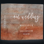 Autumn Orange Grey Watercolor Wedding Photo Album Binder<br><div class="desc">Autumn Orange Grey Watercolor Simple & Modern Design. Perfect for Fall or Winter Wedding Photo Album With trendy Hand Lettered Script font! ~ Check my shop to see the entire wedding collection with this design!</div>