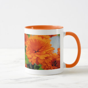 Autumn Orange Mums Beverage Mug