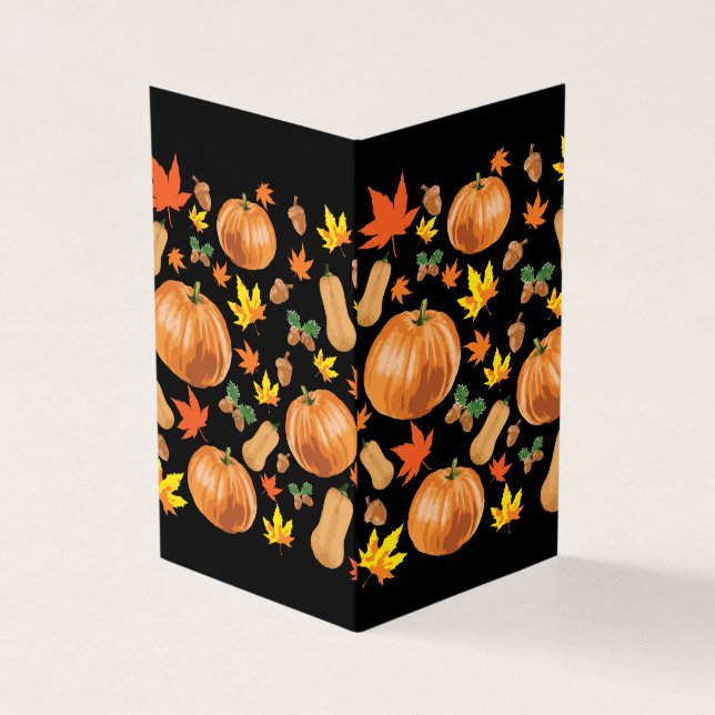 Autumn Orange Pumpkin Fall Pattern (Outside)
