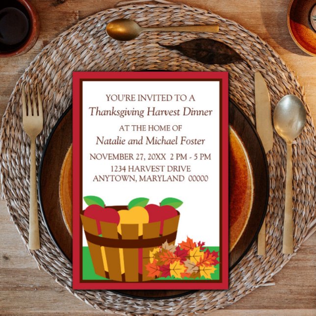 Autumn Orchard Thanksgiving Invitation (Autumn Orchard Thanksgiving Invitation)