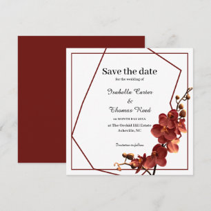 Autumn Orchid Romance Fall Wedding Save the Date
