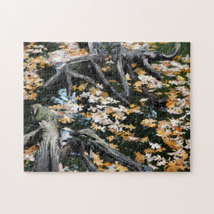 Autumn Otter Pond of Leaves Jigsaw Puzzle