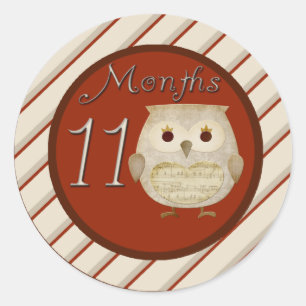 Autumn Owl 11 Months Sticker