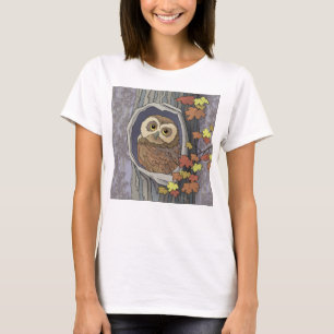 Autumn Owl and Fall Colours T-Shirt
