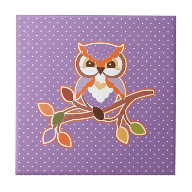 Autumn Owl Tile (Front)