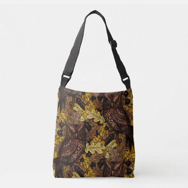 Autumn owls crossbody bag (Front)