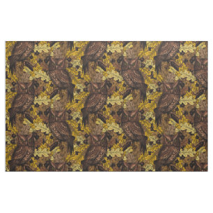 Autumn owls fabric