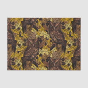 Autumn owls tissue paper